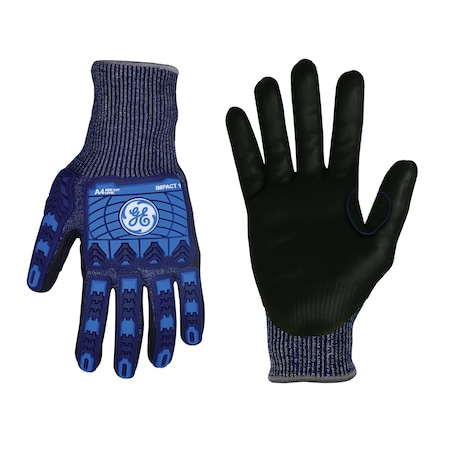 Ge Coated Gloves, Nitrile, Blue, XL 1 PR GG242LC
